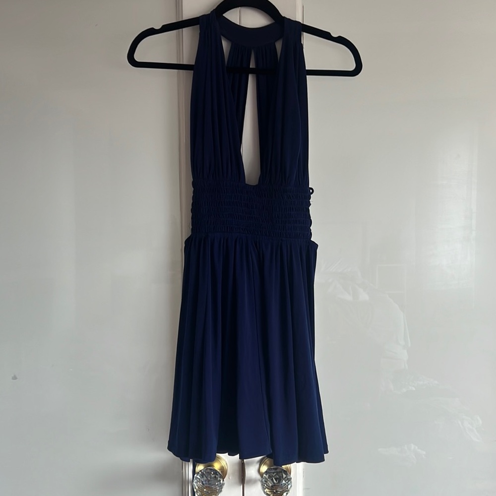 Blue cocktail dress